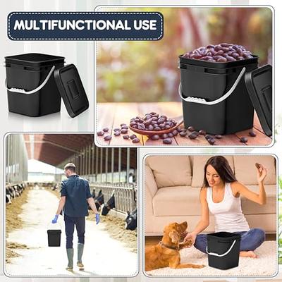 Mumufy 5 Pcs 3.5 Gallon Square Food Grade Bucket Square Bucket