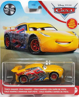 Disney and Pixar Cars Toys, Radiator Springs 3-Pack with Lightning McQueen, Mater and Sheriff Die-Cast Toy Cars, HBW14