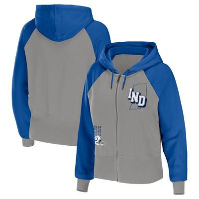 Detroit Lions WEAR by Erin Andrews Women's Color-Block Full-Zip Hoodie -  Blue/White