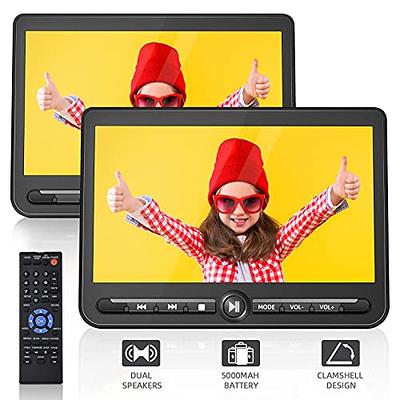 14.9 Portable DVD Player with 12.5 Large HD Swivel Screen,Exclusive  Button Design,Car Headrest Mount Provided,High Volume Speaker,Support  CD/DVD/SD