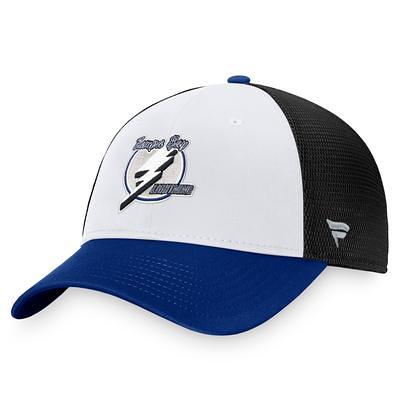 Men's Fanatics Branded White/Purple Tampa Bay Lightning Authentic Pro Hockey Fights Cancer Snapback Hat