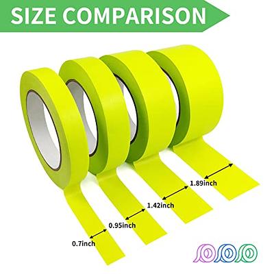 Masking Tape 1/2/3/4 Inch,5 Rolls Painters Tape Masking Tape Bulk,  Automotive Masking Tape Packing Removable Free Residue, Paint For Indoors 