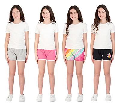 Star Ride Sweet Butterfly 4PK Girls Athletic Shorts, Dolphin Yoga