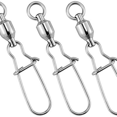 Dr.Fish 20 Pack Fishing Snap Swivels Ball Bearing Swivel with Snap