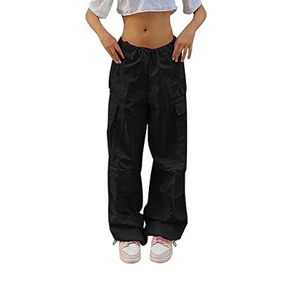 Cargo Pants Women Baggy Low Waist Parachute Y2K Wide Leg Straight