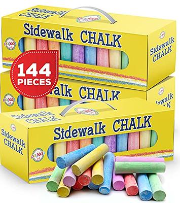 144 PCS Jumbo Washable Sidewalk Chalk Set Non-Toxic Jumbo Chalk