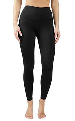 Buy 90 Degree By Reflex High Waist Fleece Lined Leggings with Side Pocket - Yoga  Pants - Black with Pocket - Small at