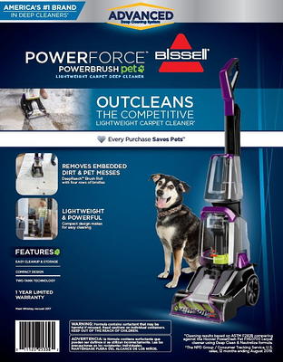 BISSELL Powerforce Powerbrush Pet Lightweight Carpet Washer - 2910 - Yahoo  Shopping