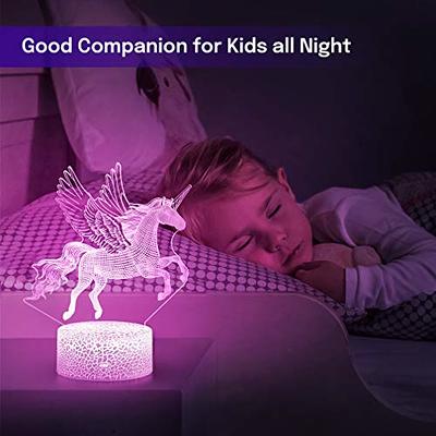 Cute One Fire Unicorn Night Light 16 Color Bedroom LED Rechargeable Unicorn  Lamp