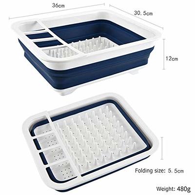 Multifunction KitchenDrying Dish Rack Collapsible Dish Drainer Rack Folding  Bowl Drain Rack Tableware Holder Fruit Basket Organizer (Blue) - Yahoo  Shopping