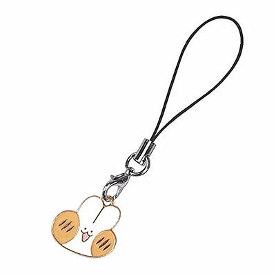  Hemobllo 3pcs mobile phone animal ornaments bunny carrot  keychain phone strap charm phone chain creative gifts for women Rabbit Key  Ring backpack charms bag pendant white Miss alloy girl : Cell