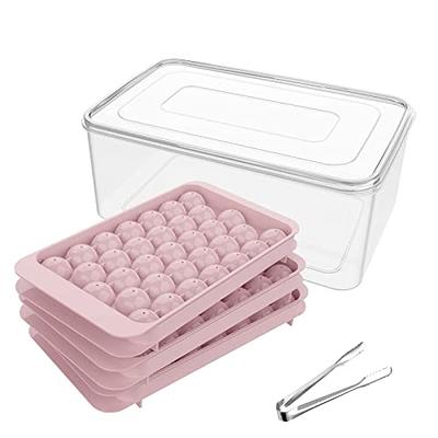 Mini Ice Ball Maker Mold for Freezer - Sphere Ice Cube Trays for Whiskey,  Tea, Coffee (3-Pack Pink Trays, Ice Bin & Tongs) - Yahoo Shopping