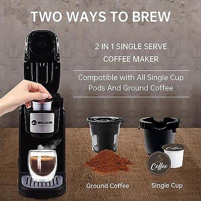 K Cup Coffee Maker, Sifene 3 in 1 Single Serve Coffee Machine, Pod Coffee  Brewer For Ground Coffee, Capsule pod, Leaf Tea maker, 6 to 10 Ounce Cup,  Removable 50 Oz Water Reservoir 