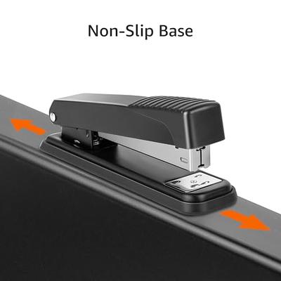 Basics Stapler with 1000 Staples, Office Stapler, 25 Sheet Capacity,  Non-Slip, Black