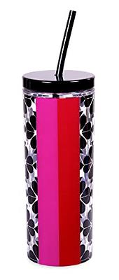 Kate Spade New York Acrylic Tumbler with Lid and Straw, 24 oz Tumbler, Slim  Double Wall Tumbler, Spade Flower Stripe - Yahoo Shopping