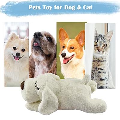 ALL FOR PAWS Dog Anxiety Relief Plush Toy,Dog Sleep Aid Warm Comfort  Toys,Dog Pillow for Puppy Crate,Dog Stuffed Animals,Dog Toys for Small Dogs