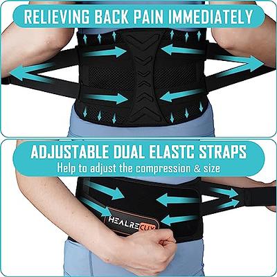 Back Support Lower Back Brace Pain Relief Lumbar Support Belt With Metal  Plate