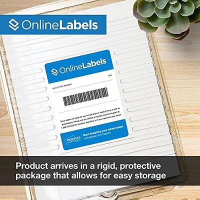 Online Labels - Waterproof Clear Matte Sticker Paper - 100 Sheets - 8.5 x  11 Full Sheet Label - Laser Printer