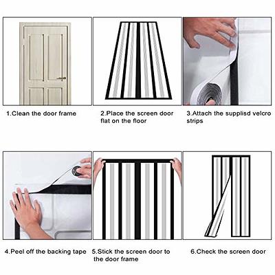 31.5 in. x 79 in. Gray Visible Plastic Thermal Insulated Door Curtain