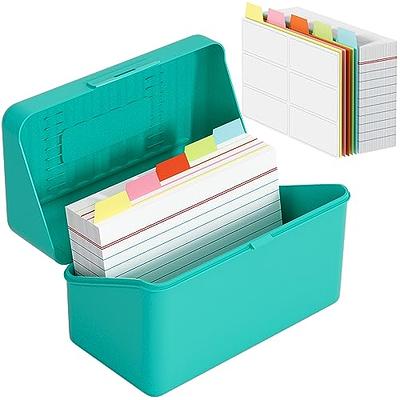 MaxGear Index Card Holder, 3x5 Index Card Organizer with Dividers, 5 Color Index  Cards, 100 Ruled