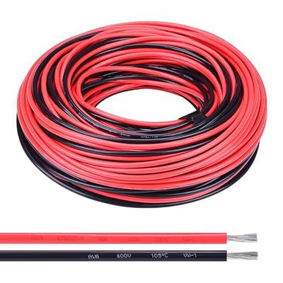 Shirbly 10 Gauge Wire - 100FT Red & 100FT Black 10 AWG Tinned