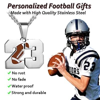 Hand Stamped Personalized Football Necklace, Boys Football Necklace, Youth  Football Team Gifts, - Etsy