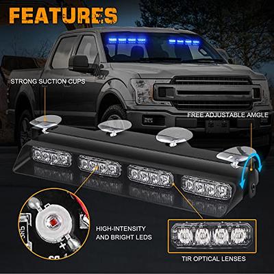 Nilight 12 Roof Top Strobe Lights 48LED Hazard Light Emergency Safety LED  Light Magnetic Mount 12V 24V Cars Trucks Tractors Snow Plows Construction