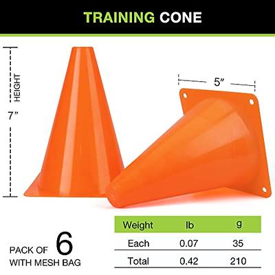 YOQXHY Soccer Cones (50 Pcs) Disc Cone Agility Training Sports Cone Plastic  with Carry Bag & Holder for Kids Football Basketball Drills Field Markers