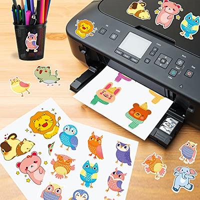 Printable Vinyl Glossy Sticker Paper for Inkjet Printer 100 Sheets