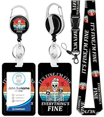  Plifal ID Badge Holder with Lanyard and Retractable