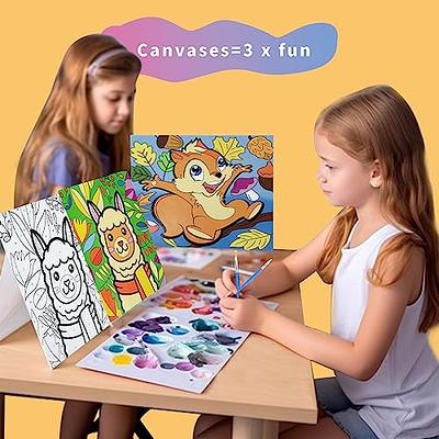 Sixth Space Paint by Numbers for Kids Ages 4-8, Beginner Framed Pre-Printed  Acrylic Oil Painting, Includes (8x10, 8x9, 8x8 inch) Framed Canvas, 30