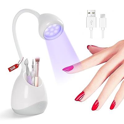 AORAEM LED Nail Lamp 3W LED Nail Light for Gel Nails Flash Cure Gel Nail  Polish