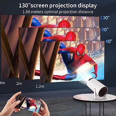 4K Mini Projector with WiFi and Bluetooth, 180° Rotation & Auto Keystone,  Full HD 1080P Supported, Portable HY300 Outdoor Movie Projector, Compatible  with TV Stick/Windows/iOS/Android/HDMI/USB 