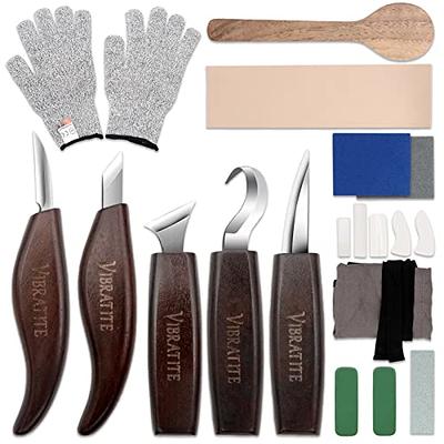 EZARC 6 Pieces Wood Chisel Tool Sets Woodworking Carving Chisel Kit with Premium Wooden Case for Carpenter Craftsman