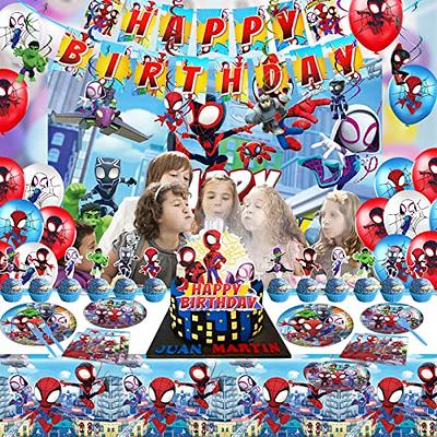 MARVEL SPIDERMAN Superhero Birthday Party Balloons Banner Kids