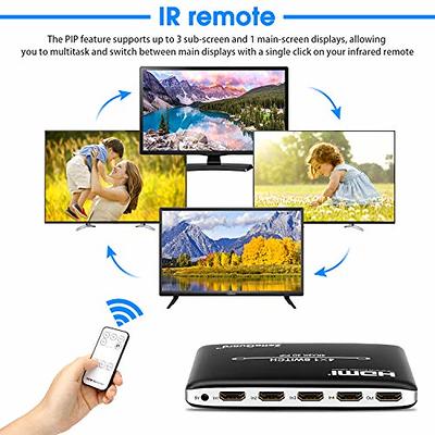 4K Switch 5 Port with IR Remote for Blu-ray,media player TESmart