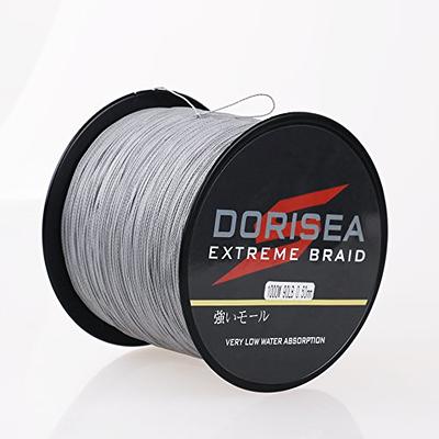  Dorisea Extreme Braid 100% Pe Grey Braided Fishing Line  109Yards-2187Yards 6-550Lb Test Fishing Wire Fishing String-Abrasion  Resistant Incredible Superline