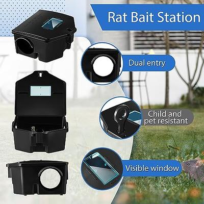 Kat Sense Mouse Bait Station, Rodent Box to Secure Mice Poison, Mouse Traps  Outdoor, Tamper Proof Mousetraps No See Kill, New Better Design Opens