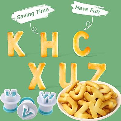 KORIXINE Fondant Letter Alphabet Cookie Cutters Chocolate Molds Cookie  Stamp Impress Embosser Biscuit Mold DIY Sugar Plunger Decorating Cake Tools  (A) - Yahoo Shopping