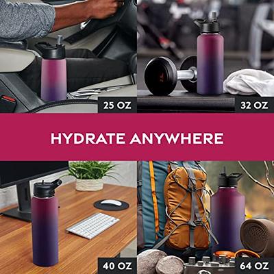 FineDine Insulated Water Bottles with Straw - 64 Oz Stainless Steel Metal Water  Bottle W/ 3 Lids - Reusable for Travel, Camping, Bike, Sports - Dreamy  Purple - Yahoo Shopping