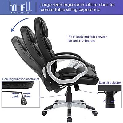 Homall Office Chair Ergonomic Desk Chair with Lumbar Support - On