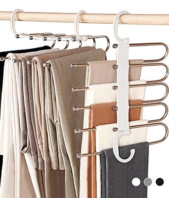 Clothe Pants Hangers S-Shape Trousers Hangers Stainless Steel Clothes  Hangers Closet Space Saving for Pants Jeans Scarf Hanging