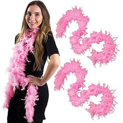 Tigerdoe Feather Boas - 2 Pack - Light Pink Marabou Boas, Party