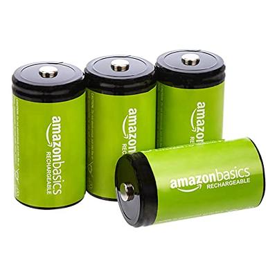 Basics 4-Pack Rechargeable D Cell NiMH Batteries, 10000 mAh,  Recharge up to 1000x Times, Pre-Charged - Yahoo Shopping