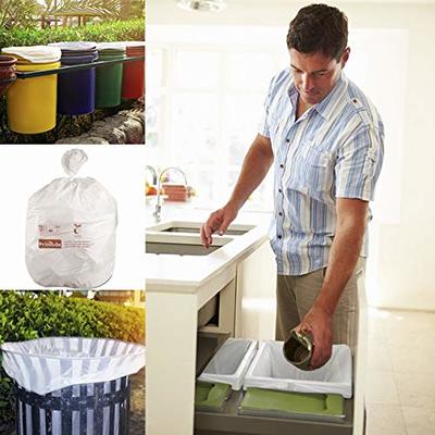 BEIDOU-PAC 100% Compostable Trash Bags, 3 Gallon Compost Bags Small Kitchen  Trash Bags with