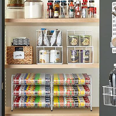 MOOACE Can Rack Organizer, 2 in 1 Can Storage Dispenser for 72 Cans, Can  Organizer for Pantry Kitchen Cabinet, White - Yahoo Shopping