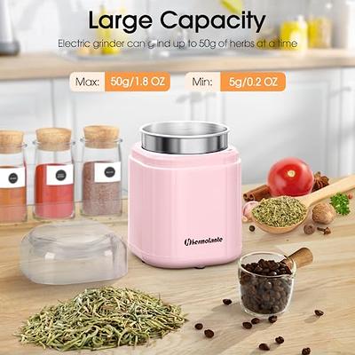 Hermolante Herb Grinder Spice Grinder, 200 w Herb Grinder with Stainless  Steel Blade and Cleaning Brush, Compact Size Electric Grinder for Herbs and  Spices - 5.11in (Pink) - Yahoo Shopping