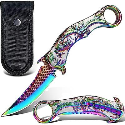 Vividstill Pocket Knife for Men, 9Cr18Mo BLADE Folding Knife With