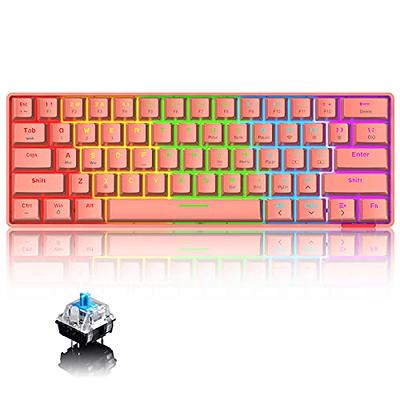  DIERYA DK61SE 60% Mechanical Gaming Keyboard, 61 Keys  Anti-Ghosting, LED Backlight, Detachable USB-C, Ultra-Compact Mini Wired  Keyboard