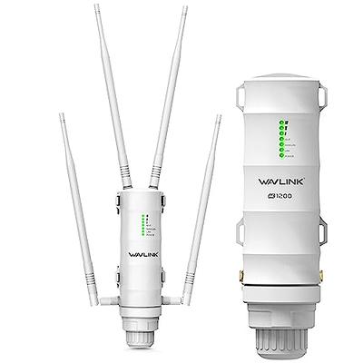 WAVLIN AX1800 Extensor WiFi 6 para exteriores de largo alcance, punto de  acceso inalámbrico WiFi 6 para exteriores con antenas de 4 x 8 dBi